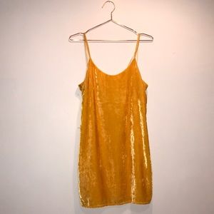 Yellow Velvet Dress